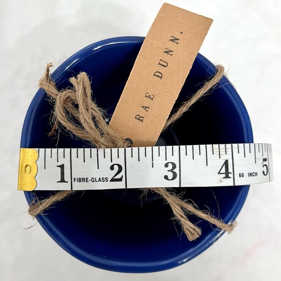 ❌SOLD❌ Rae Dunn | NWT GOD BLESS AMERICA Plant Pot & Tray, Royal Blue & White - Picture 9 of 11